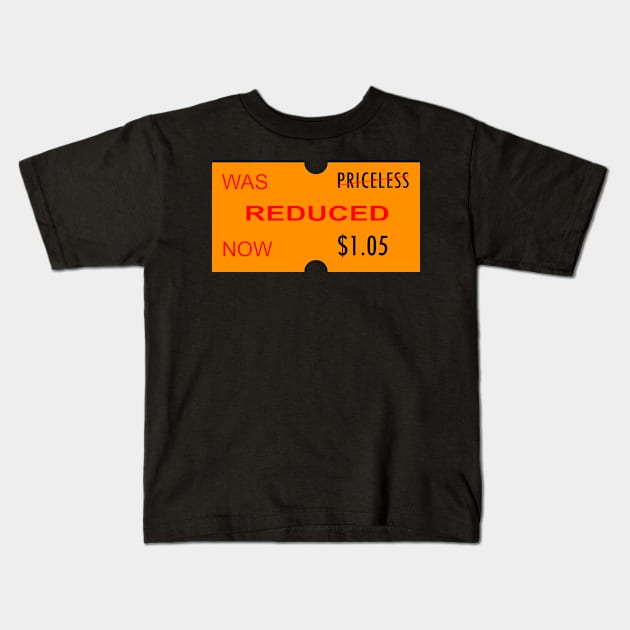 Orange Price Tag - $1.05 Kids T-Shirt by lisalizarb